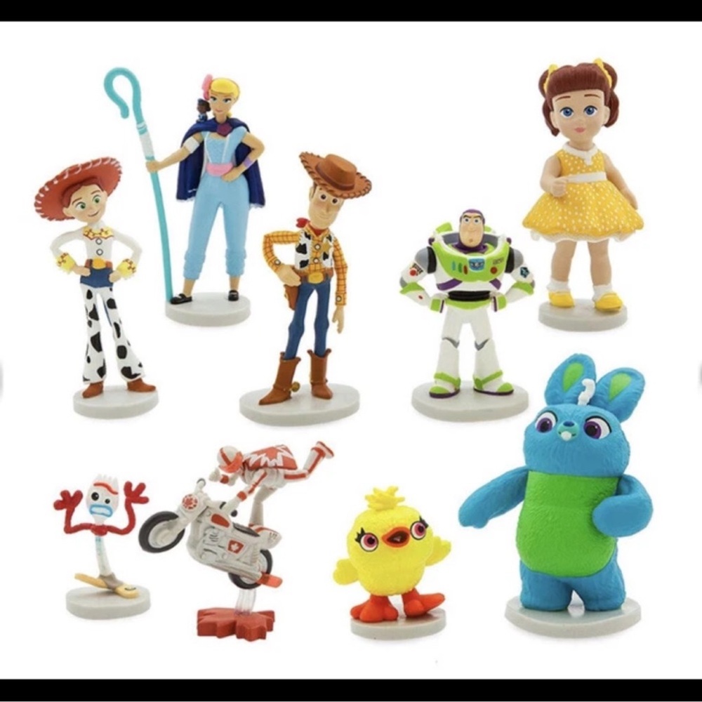 DISNEY PIXAR TOY STORY 4 DELUXE SET 9 PLAY Figurines (Ages 3+) CAKE TOPPERS - Picture 2 of 4